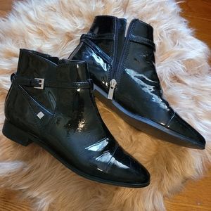 Booties Black Patent